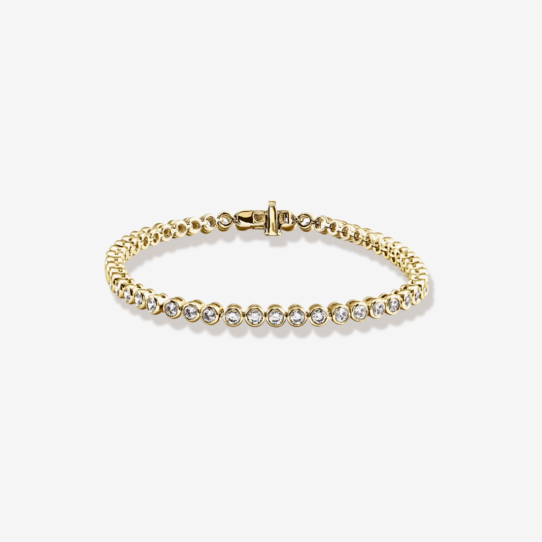 Bezel Diamond Tennis Bracelet