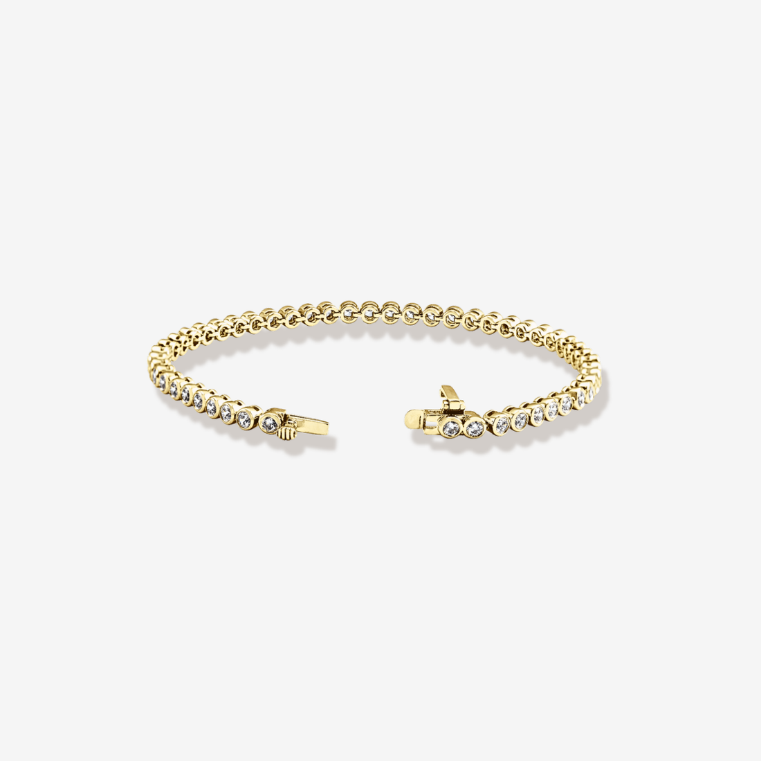 Bezel Diamond Tennis Bracelet