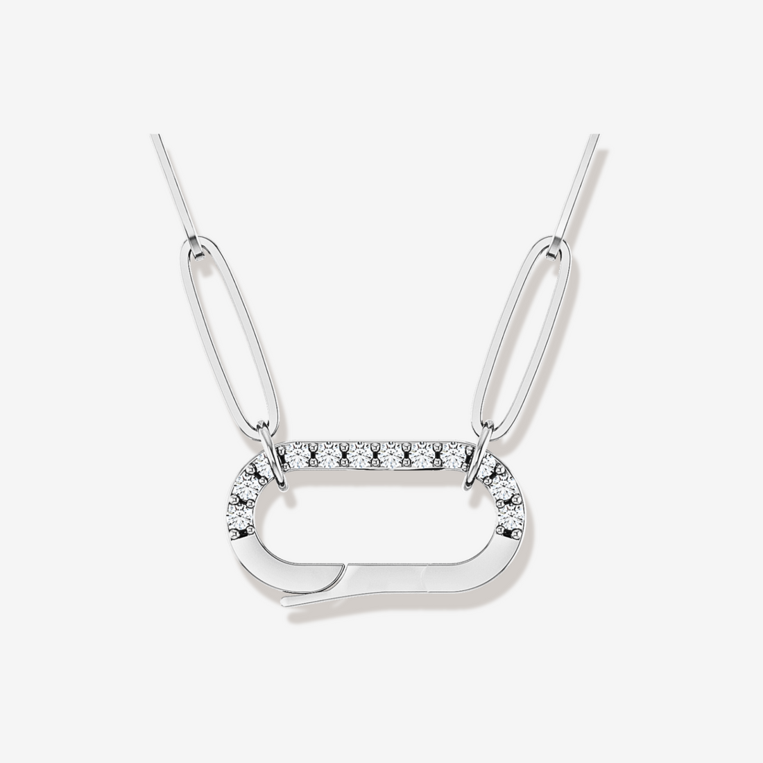 Paperclip Chain Charm Necklace